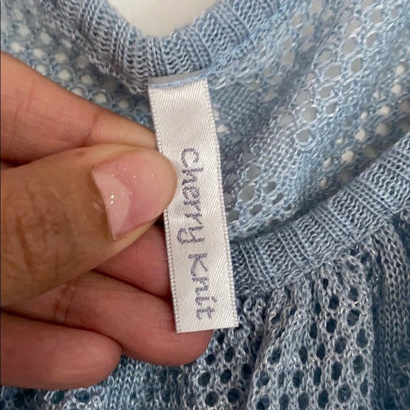 Baby Blue netted tank top - Picture 5 of 5